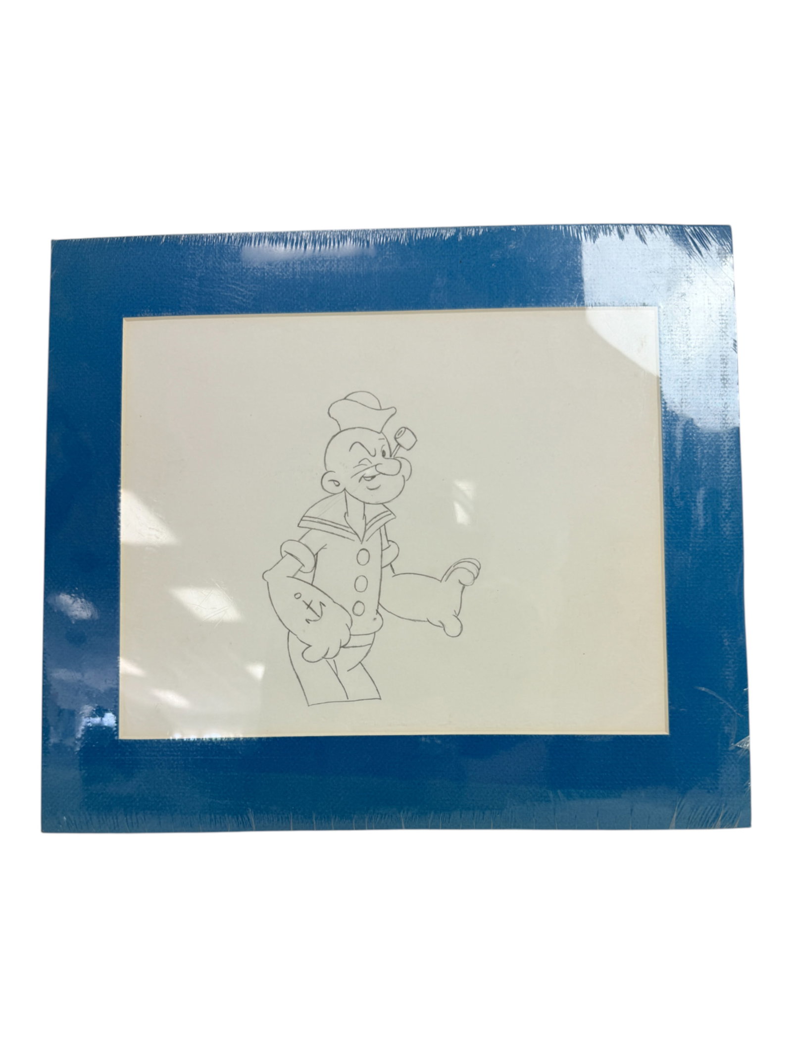 Animation Art Hanna Barbera Popeye The Salior Man Pencil on Paper Cel: Animation Art Hanna Barbera Popeye The Salior Man Pencil on Paper Cel COA included 15 x 13