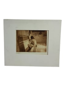 The Weaver Native American Photo on Tissue Paper 1906 by E.L. Curtis