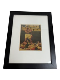 Vintage Illustration Magazine Cover Muhammad Ali Signed on frame