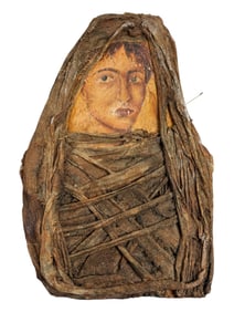 Rare Ancient Egyptian Fayum Mummy Portrait
