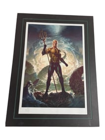 Sideshow Authenic Aquaman Lithograph Signed in Pencil
