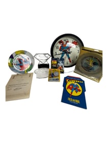 Vintage DC Marvel Toy wall Clock Plate Lot