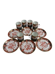 Vintage Porcelain Sterling Silver Tea Set Royal Crown Derby England