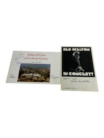 Vintage Hollywood Actor Signed Program Red Skelton, Greetings Signed Rudy Vallees