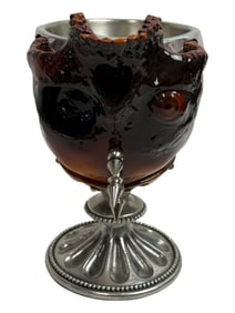 Vintage Hollywood Horror Movie Prop Skull Chalice
