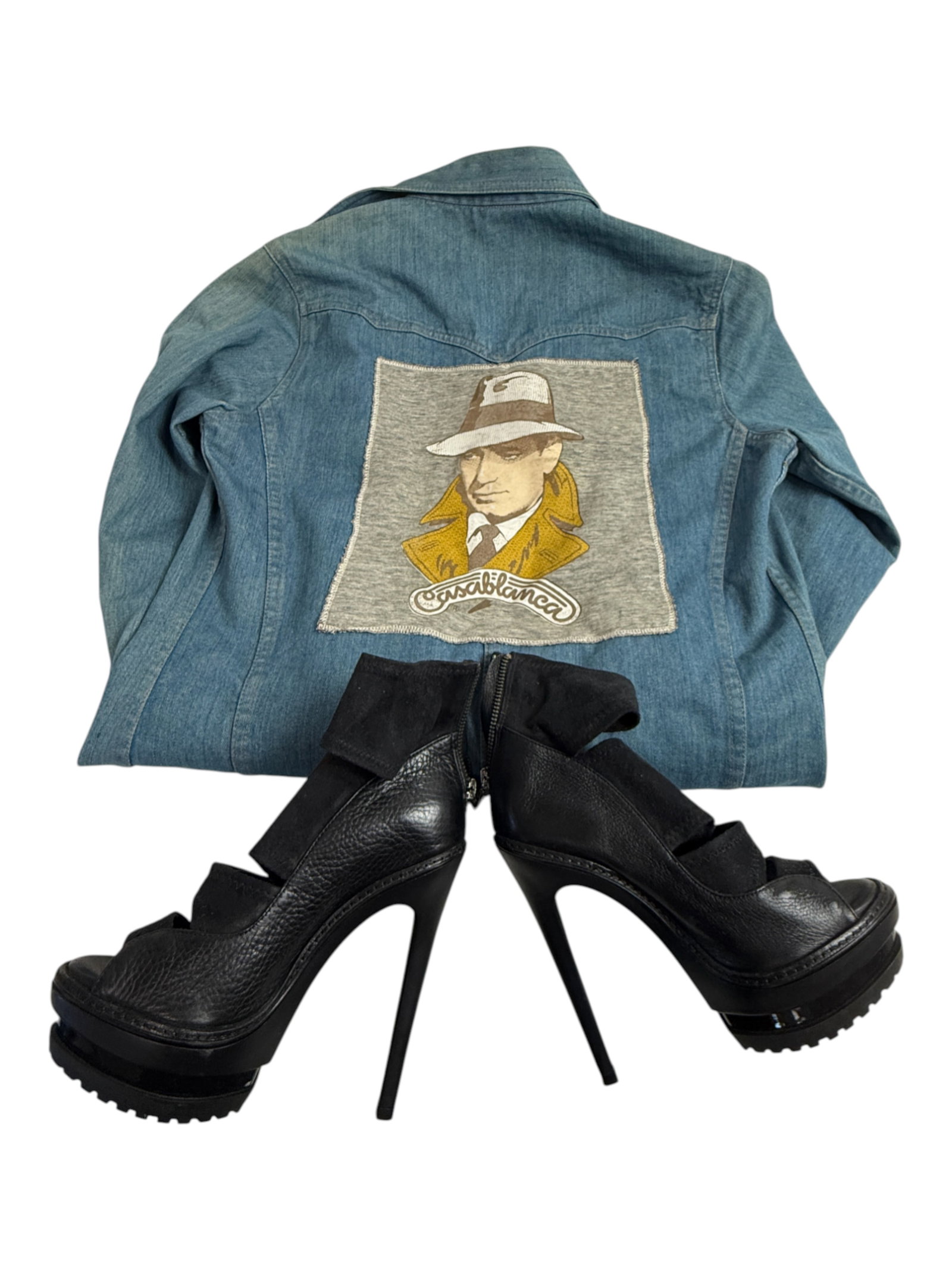 Disigner Clothing Lot Casablanca Brittania Sportswear Herve Leger Heels: Disigner Clothing Lot Casablanca Brittania Sportswear Denim Coat MD Herve Leger Heels No Size possible 7