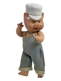 1933 Vintage Disney Three Little Pigs Madame Alexander Composition Socket Head Doll
