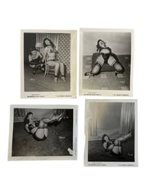 Bettie Page Pin-up Irving Klaw Vintage Rare B&W 1950s Bondage 4x5 Photograph Collection