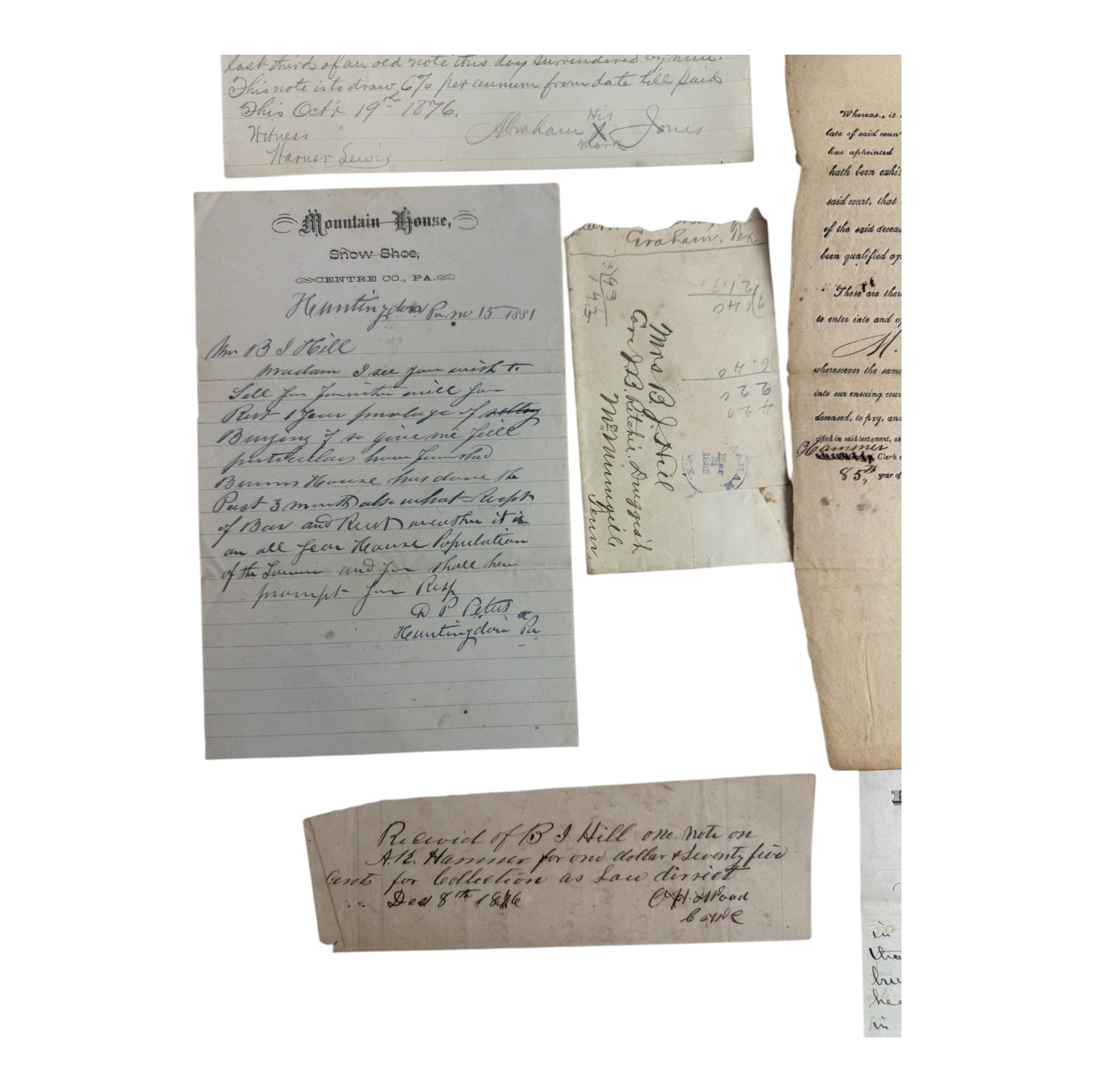 Antique Ephemera 19th Century Lot: Antique Ephemera 19th Century Lot