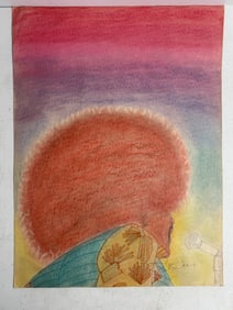 Jimi Hendrix Signed Illustration Art Drawing