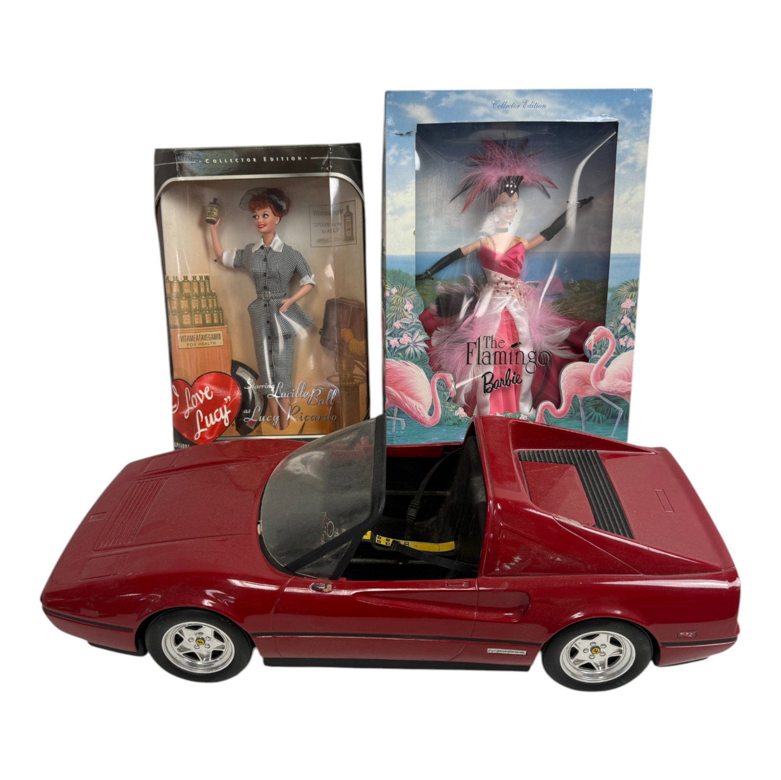 Vintage Barbie Ferrari The Flamingo I Love Lucy: Vintage Barbie Ferrari 1986 incomplete The Flamingo Face is discolored and Lucille Ball I Love Lucy