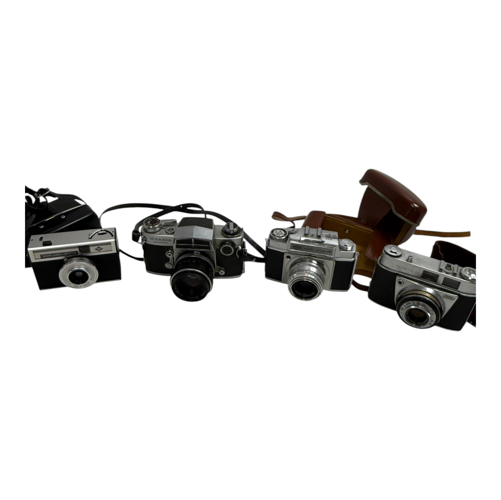 Vintage Camera Lot: Vintage Camera Lot Ambi Silette, Miranda Sensorex, Retinette IA Kodak & Agfa Isoflash-rapid