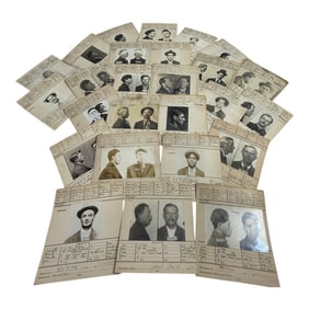 Vintage Early 1900s Criminal Mugshot Collection Lot