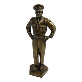 Robert L Dean - Signed Bronze Statue of General Eisenhower