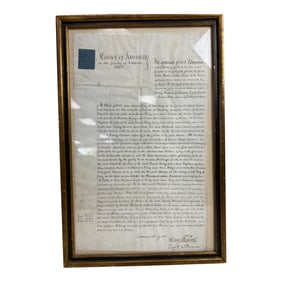 Antique Proclaimation for the Manor of Saunton 1804