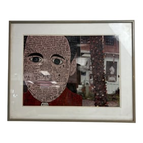 Vintage Mixed-Media Modern Art Work By Howard Finster