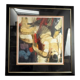 Vintage Limited Edition 276 of 300 Signed By Jim Johnson Figure And Composition Lithograph
