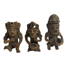 Ancient Mayan Clay Figurines