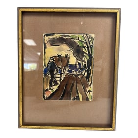 Signed E. Mund Watercolor on Paper