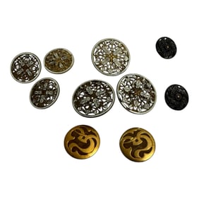 Antique Enamel Victorian Buttons