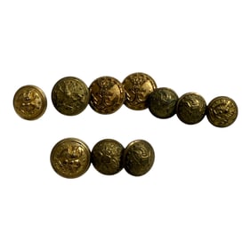 Antique Military War Buttons
