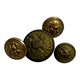 Antique Military War Buttons