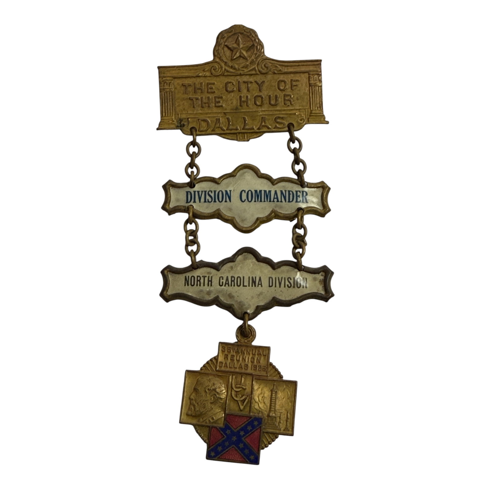 Antiique Badge Civil War 35 th Annual Reunion Dallas 1925: Antiique Badge Civil War 35 th Annual Reunion Dallas 1925