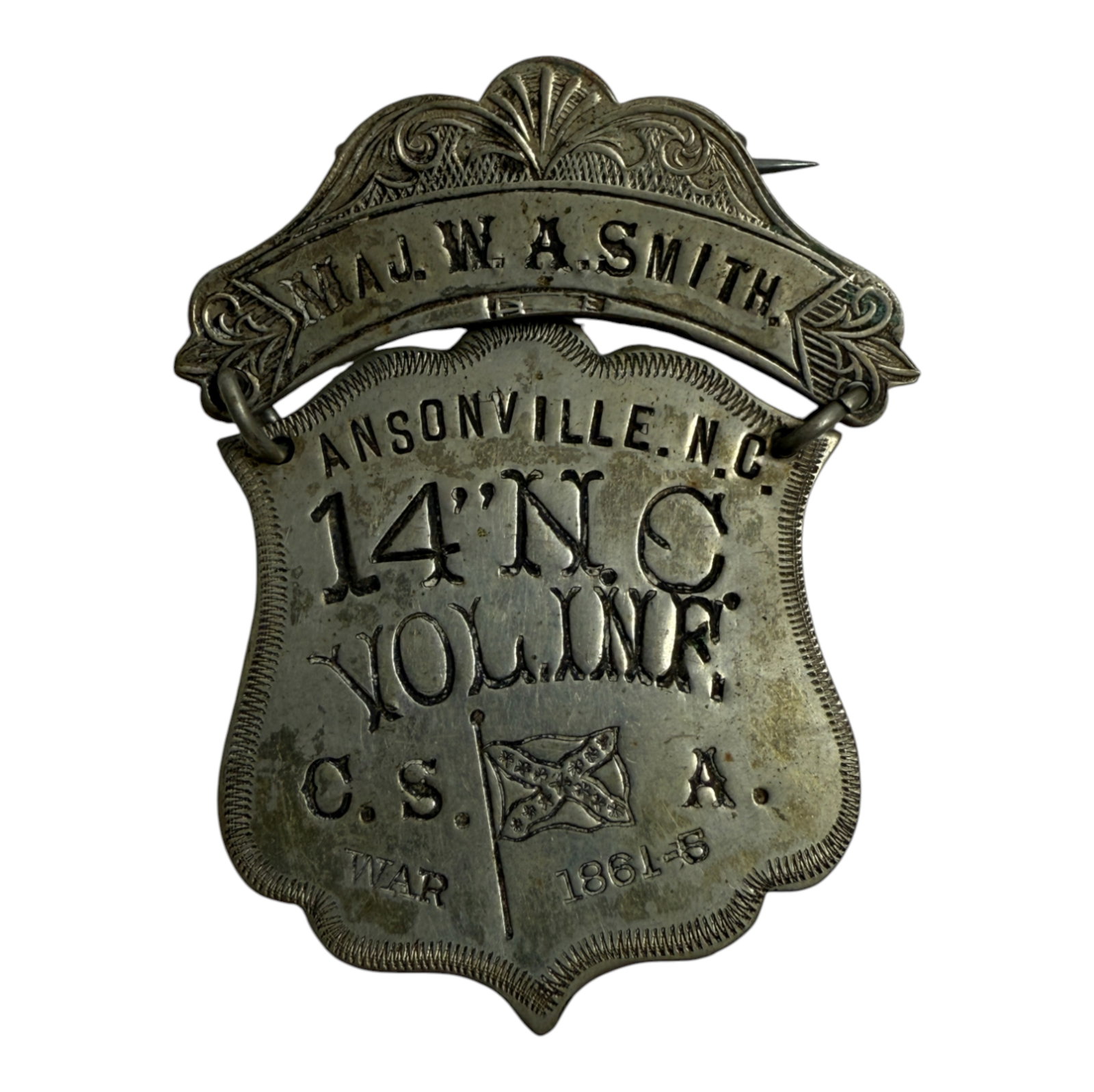 US Civil War Confederate Southern Cross of Honor Badge Named: US Civil War Confederate Southern Cross of Honor Badge Named Major W.A. Smith Ansonville N.C. 14 NC Vol. Inf. C.S. A.