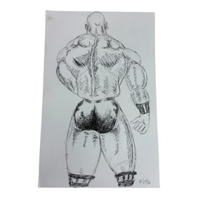 Randy Coleman Orginal Signed Sketch Gay Male
