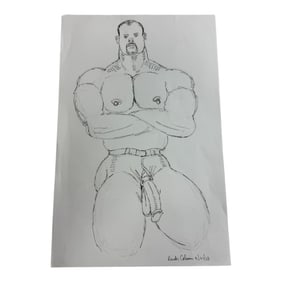 Randy Coleman Orginal Signed Sketch Gay Male