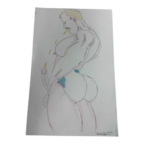 Randy Coleman Orginal Signed Sketch Gay Male