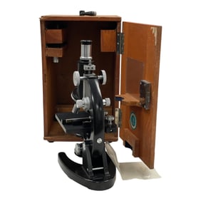 Vintage Tiyoda Tokyo 41645 UCMC 58-20-020958 Japanese Microscope with Original Box