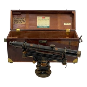 Keuffel & Esser Co. Transit Level No. 750300 with Original Wood Case