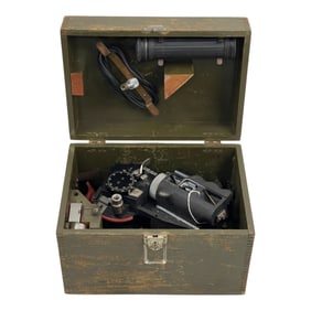 Vintage Original US Army Air Force WWII Bausch & Lomb A-8A Sextant AF 42 W/ Original Box