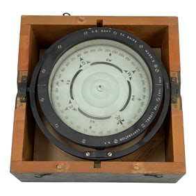 Vintage Lionel WWII US Navy Bureau Of Ships Mark II Card Compass 6 3/4 3783 1942 W Original Box