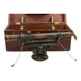 Vintage Keuffel and Esser Level Transit Survey Scope w/ Original Case