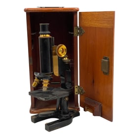 Spencer Lens Co. Brass & Black Microscope, Buffalo, N.Y.
