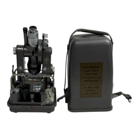 Precision Italian Optical Theodolite in Original Case Microscope