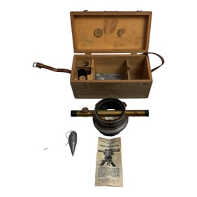Vintage Boston Surveying Instruments  with Wood Box