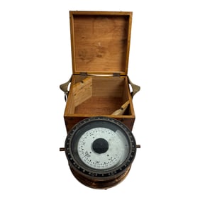 Vintage Marine Magnet Compass Saura Keiki Seisakusho Japan 9.8" Dia