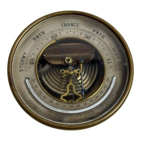Antique Holosteric Aneroid Barometer Dia 5.2"