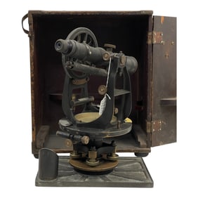 Antique Keuffel & Esser Survey Transit with case and Tripod