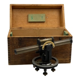 Antique Wissler St. Louis Brass Surveying Transit with Box