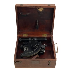 US Navy Bureau of Ships Mark 1 Mod O Ball Recording Sextant with Original Case
