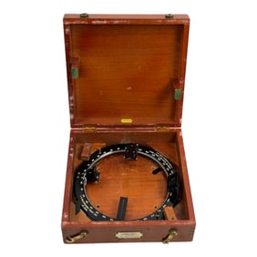 Vintage US Navy Azimuth Circle Mark 3 MOD 2 Bureau Of Ships 712A 1943 The Lionel Company Orig Box