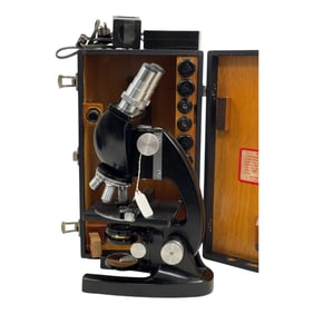 Vintage Bausch and Lomb Microscope with 4 Objectives and Condenser
