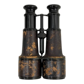 Leather Wrapped French WWI Binoculars