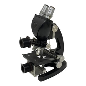 Vintage Bausch and Lomb Microscope with 3 Condensors
