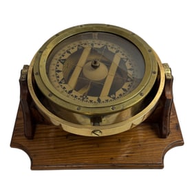 Vintage W. Ludolph Brass Binnacle Nautical Compass