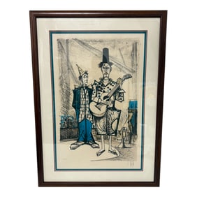 Vintage The Clown Litograph Signed V. Beffa 203/250